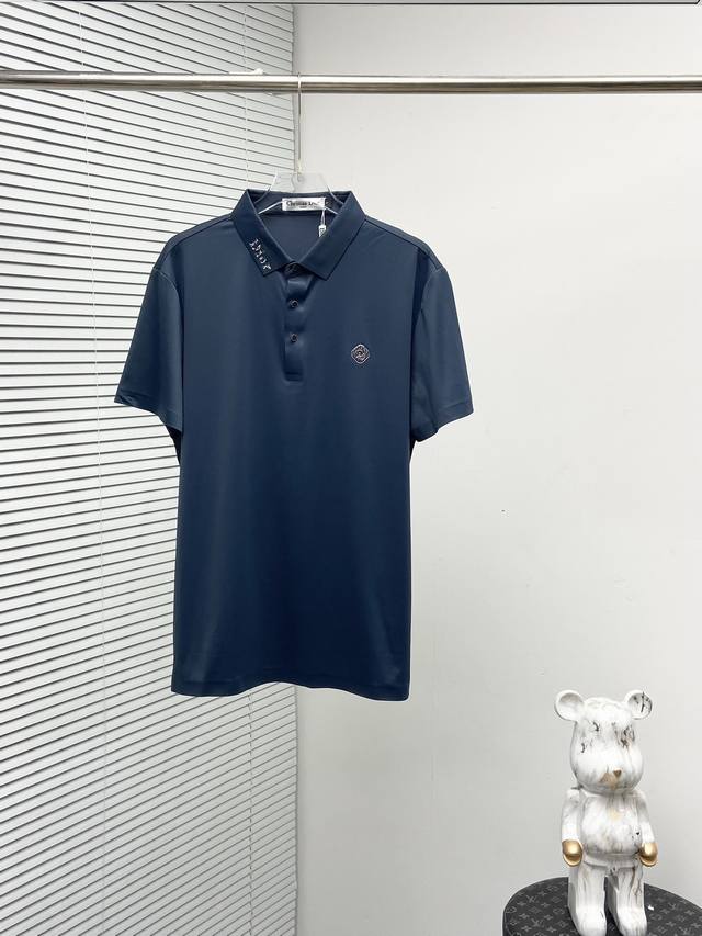 Dior 24Ss春夏新款翻领polo衫 采用原版zp一致定制纯棉珠地面料螺纹同缸定染零色差yb一样克重250G独家品质区别通货欢迎对比码数m-3Xl - 点击图像关闭