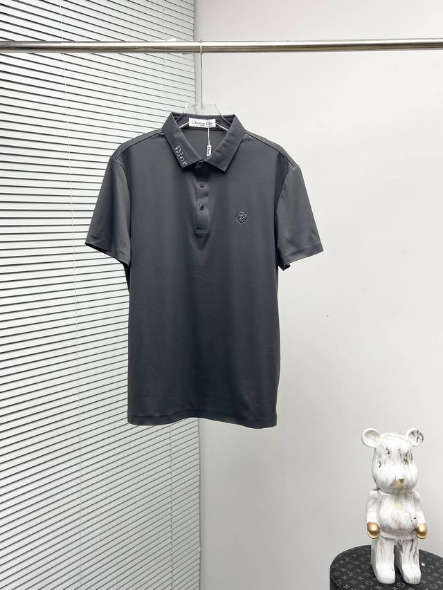 Dior 24Ss春夏新款翻领polo衫 采用原版zp一致定制纯棉珠地面料螺纹同缸定染零色差yb一样克重250G独家品质区别通货欢迎对比码数m-3Xl