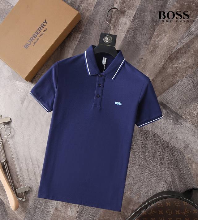 Boss 高端商务 白领 单位人士必入单品！ 无痕压胶冰丝休闲商务短袖polo，科技面料，冰丝无痕，体感非常棒，手感顺滑质感很棒！弹性好，无任何束缚感，面料自带 - 点击图像关闭