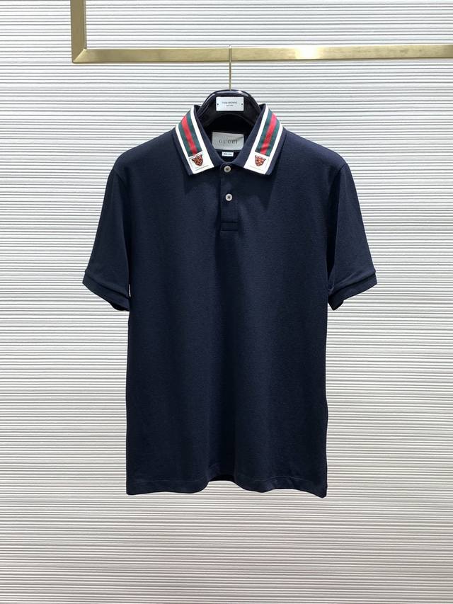 Gucci 古驰 ，2024初夏新品，时尚休闲短袖polo，专柜同步有售，原单狠货，采用进口原版面料，顶级刺绣工艺字母图案logo，彰显着时尚的魅力，独特设计，