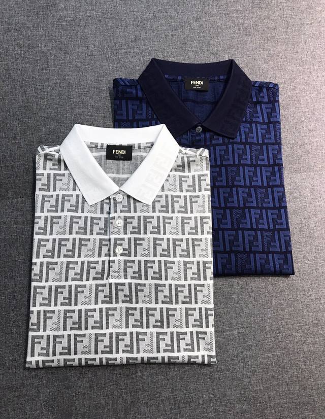 新品 -F 小怪兽男士时装款翻领polo衫，顶级洋行渠道货，高端意大利原产出品，24年春夏新品，官方主推售卖系列，广告画册模特穿搭款！ 通体造型设计依然沿袭了f