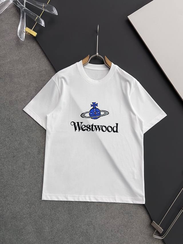 Vivi*Westwood*西太后.五月天同款，品质天丝进口面料、2024最新款短袖t恤，独家260克重磅打造、休闲时尚的尚佳之选。定制高支80支双股纯棉密柔面