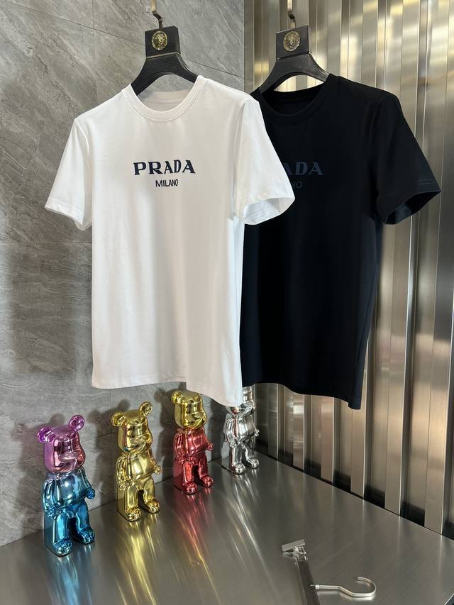 Prada 普拉达 春夏新品 三标齐全 T恤短袖 好货不用过多介绍 看细节 专柜码数：M-6Xl 175 140建议l 最大穿230斤