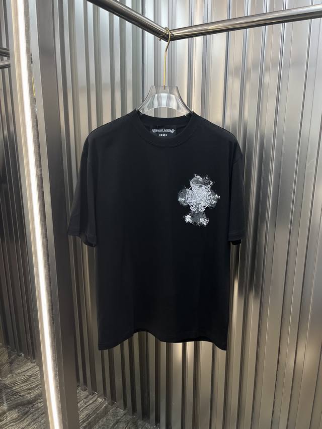 Ch Logo印花喷墨t恤 颜色：黑色 白色 尺码：M~2Xl