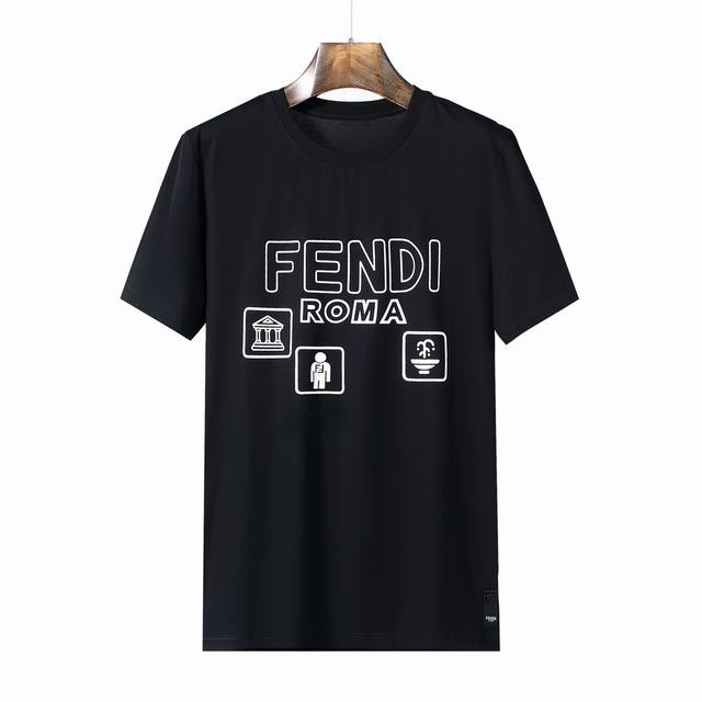 Fend* 2024春夏最新系列，经典时尚设计元素，为全新系列注入满满活力，简约大气，这款t恤衫用心甄选客供进口100%棉面料制成，面料手感亲肤柔软细腻，拥有着