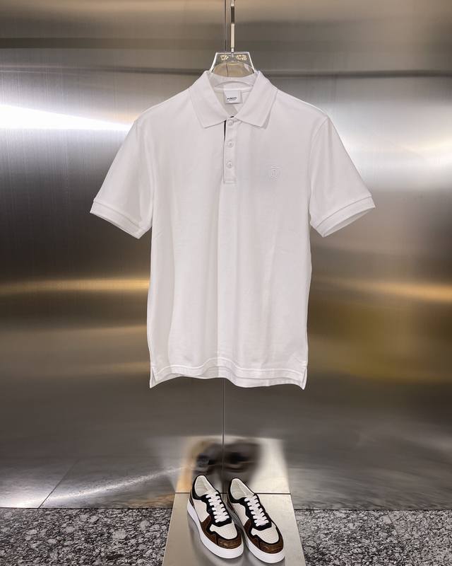 Burberry博柏利bbr 款式：男款短袖翻领t恤衫polo衫t-Shirt 刺绣小tb Size ：S-Xxl