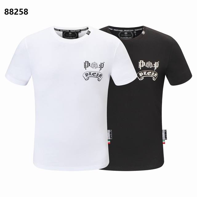 Pp 德国潮牌菲利普 普莱茵philipp Plein 春夏男士新款短袖t-Shirt， 高品质出厂 侧边大唛 完美细节 彰显高贵 品质 Color 黑色白色