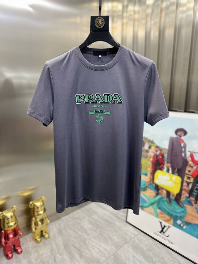 Prada 普拉达 2024春夏新品 三标齐全 T恤短袖 好货不用过多介绍 看细节 专柜码数：M-6Xl 175 140建议xl 最大穿220