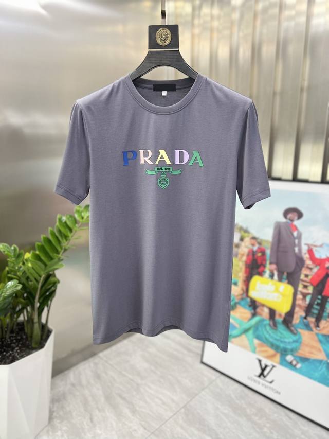 Prada 普拉达 2024春夏新品 三标齐全 T恤短袖 好货不用过多介绍 看细节 专柜码数：M-6Xl 175 140建议xl 最大穿220