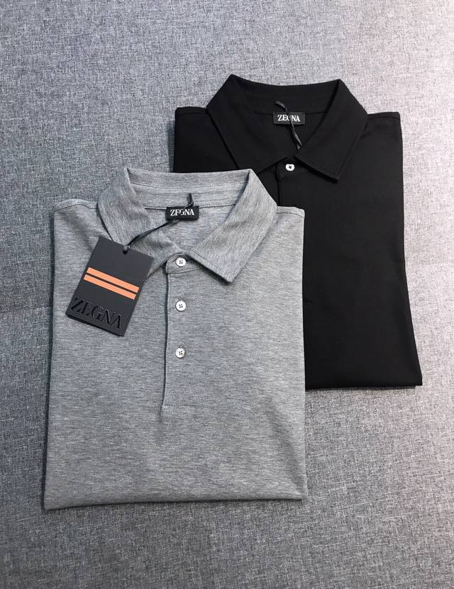 新品 -Ez家男士珠地棉商务休闲短袖翻领polo衫，顶级洋行渠道货，纯正血统品质，高端原厂代工出品，24年春夏新款，完美口碑化产物！！ 品相与面料工艺都极为拔尖