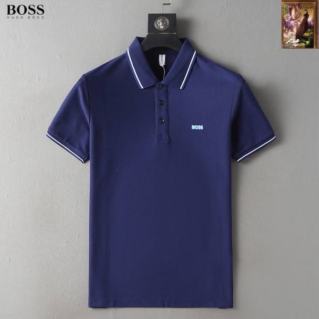 Boss 高端商务 白领 单位人士必入单品！ 无痕压胶冰丝休闲商务短袖polo，科技面料，冰丝无痕，体感非常棒，手感顺滑质感很棒！弹性好，无任何束缚感，面料自带