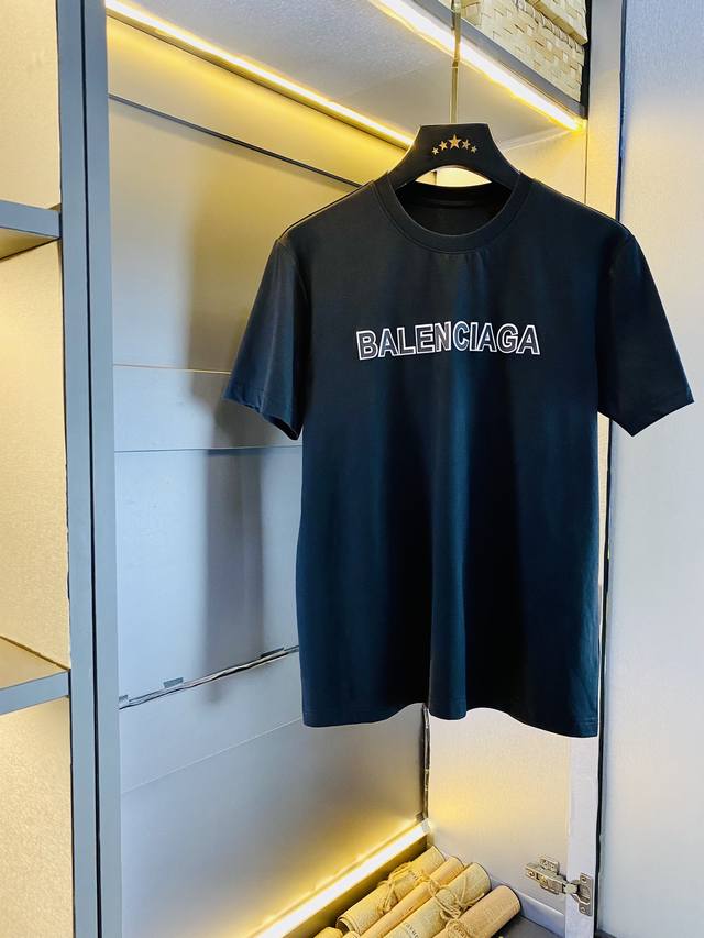 穿240斤 胖子福音 情侣款 码数：M-6Xl 巴黎世家balenciaga 原单品质 2024最新款 男装短袖t恤 衣服 精选专柜订制顶级丝光棉进口面料 所有