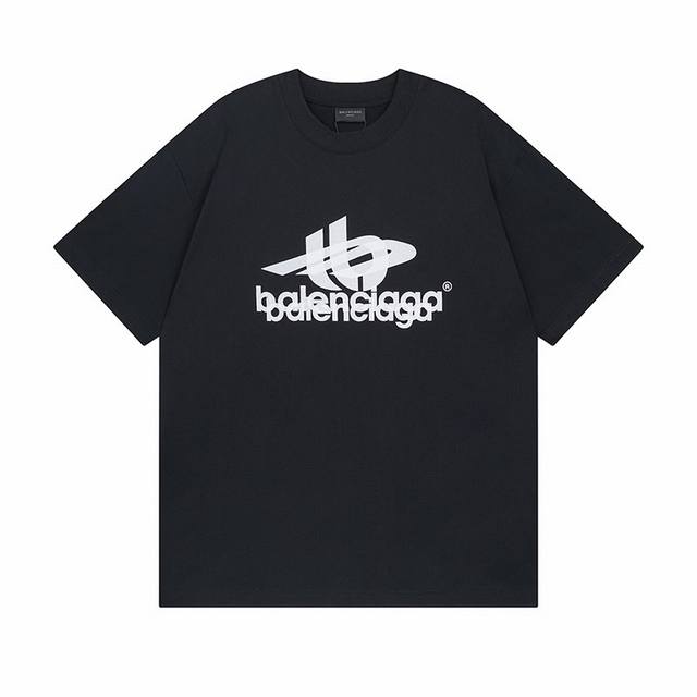 巴黎世家 Balenciaga 24S S 春夏短袖 官网同步 叠层印花logo 颜色 黑色 白色 尺码s M L Xl Xxl 五码