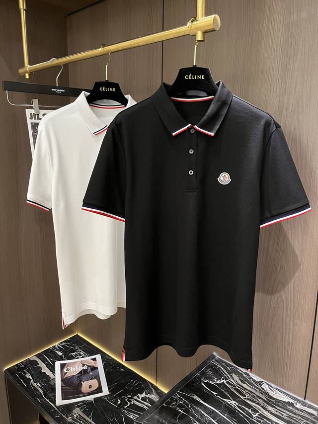 推送推送！！！Mon24S夏季男士polo，最美的搭配 胸前logo非常打眼！！客供丝光珠地面料 亲肤舒适 透气凉爽 就意味着百搭！！！！码数m-4Xl