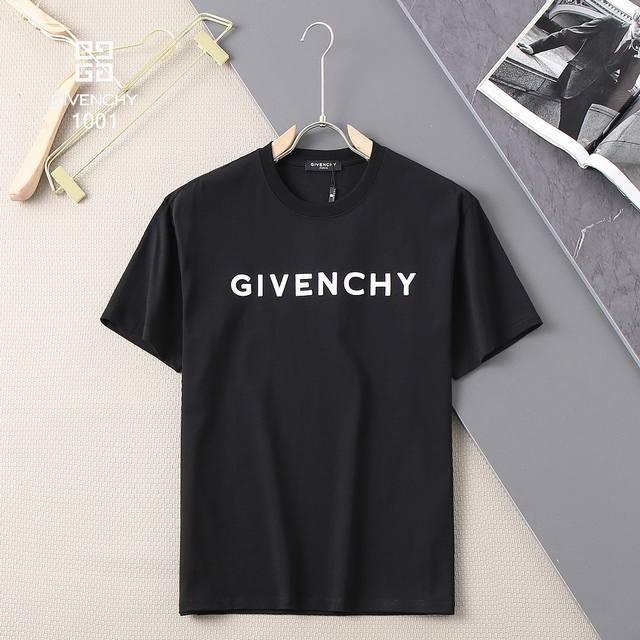 New｜Givenchy 刺绣字母图案短袖 面料：260G纯棉 颜色：黑色 白色 尺码：M L Xl Xxl 3Xl 男女同款