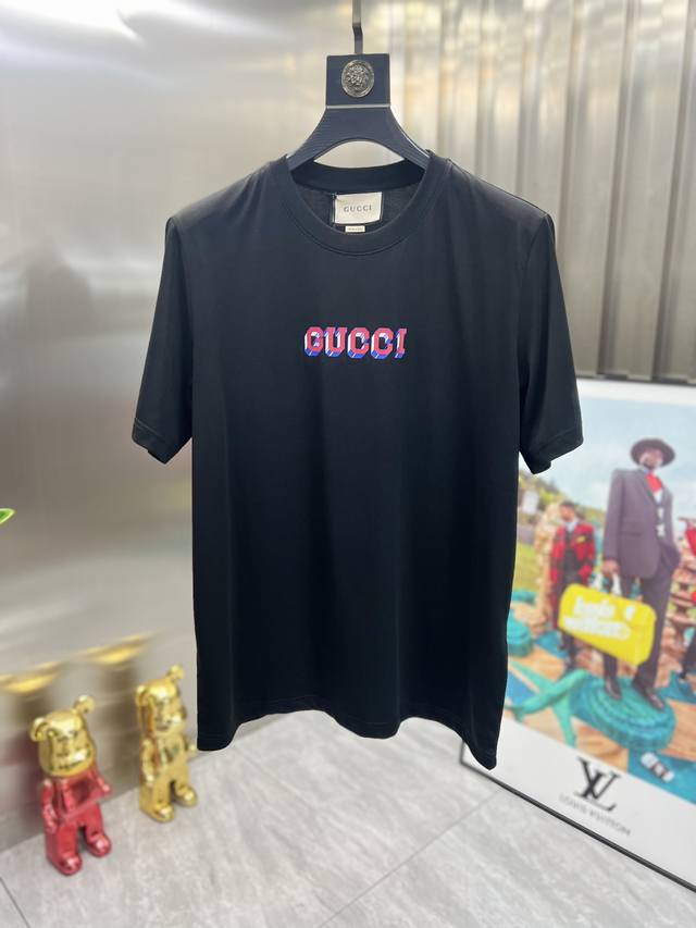 Gucci 古奇 2024春夏新品 三标齐全 T恤短袖 好货不用过多介绍 看细节 专柜码数：S-Xl 175 建议m