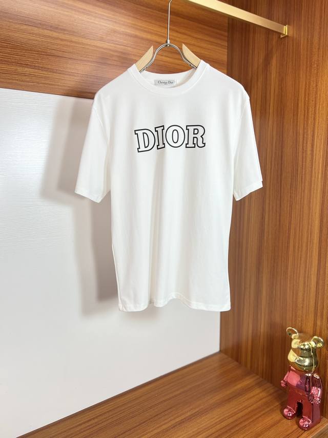 Dior 迪奥 2024年春夏新品上新 三标齐全 圆领短袖t恤 好货不用过多介绍 看细节 专柜码数：M-Xxl 175 建议m 码数偏大