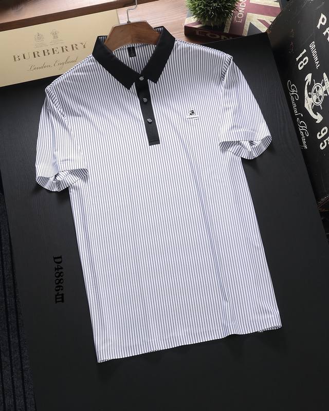 Burberry巴宝莉 高级轻奢单品 2024Ss龙年春夏专柜时尚大爆款短袖系列，休闲时尚外穿 内搭必备款，舒适好看上身可见 定制进口高端丝光棉面料，手感细腻丝