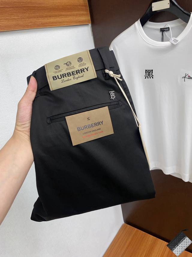 Burberry 巴宝莉 超a代购级别强货 2024春夏专柜新款 B家专柜直供产品，顶级原单商务正装直筒男士西裤春夏休闲裤。 24Ss春夏高端男士定制专柜高级品