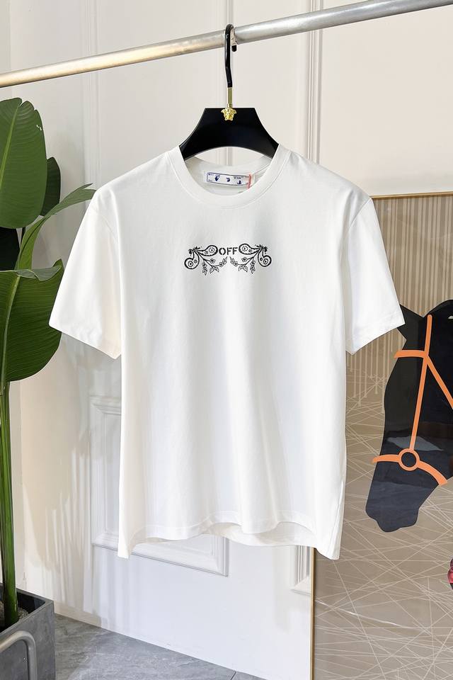 Off White- 2024Ss龙年贺岁款春夏精品男女同款短袖t恤 官网同步 高端品质 定制顶级丝光棉面料，顶级大厂1:1制作，时尚大牌重工艺logo设计，手