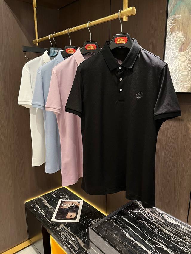 Ferragamo 菲拉格慕 2024夏季新款男士翻领polo 经典商务男款，高端男装的天花板级别的商务男款！简约时尚大气不失优雅，单穿内搭体面过人，品质控 细