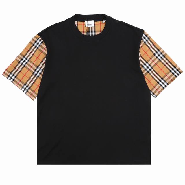 Burberry 巴宝莉 格子袖短袖t恤 Size：S-L