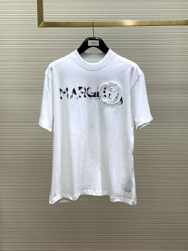 Maison Margiela马吉拉，2024夏季最新品，专柜同步有售，原单狠货，时尚休闲圆领短袖t恤，上身舒适！吸睛而有亮点，采用进口原版面料，顶级印花工艺字