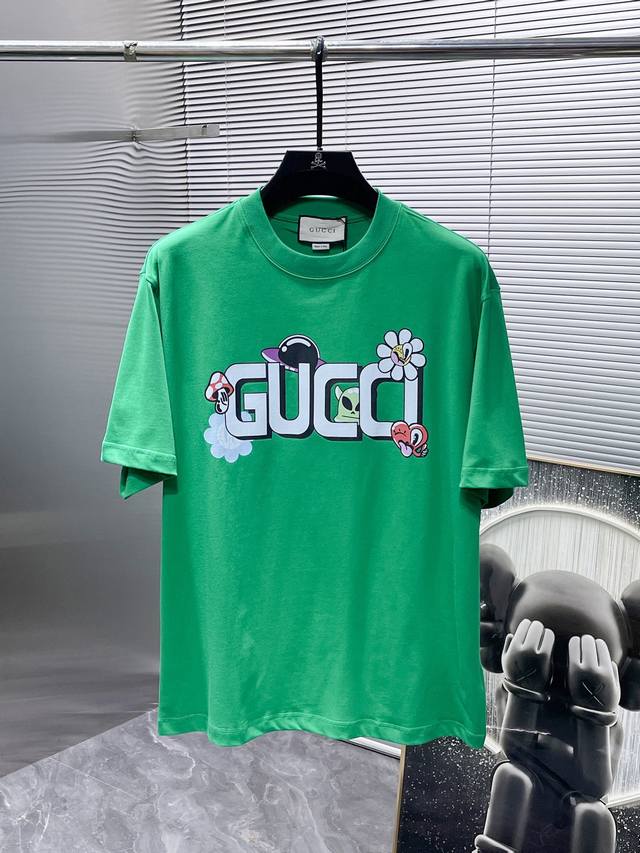 古奇 Gucci 2024新款 圆领 短袖 T恤 体恤 半袖 ，高端版本！专柜定制面料 透气舒适度高，细节无可挑剔，品牌元素设计理念，体现高品质。手感细腻柔软！ - 点击图像关闭