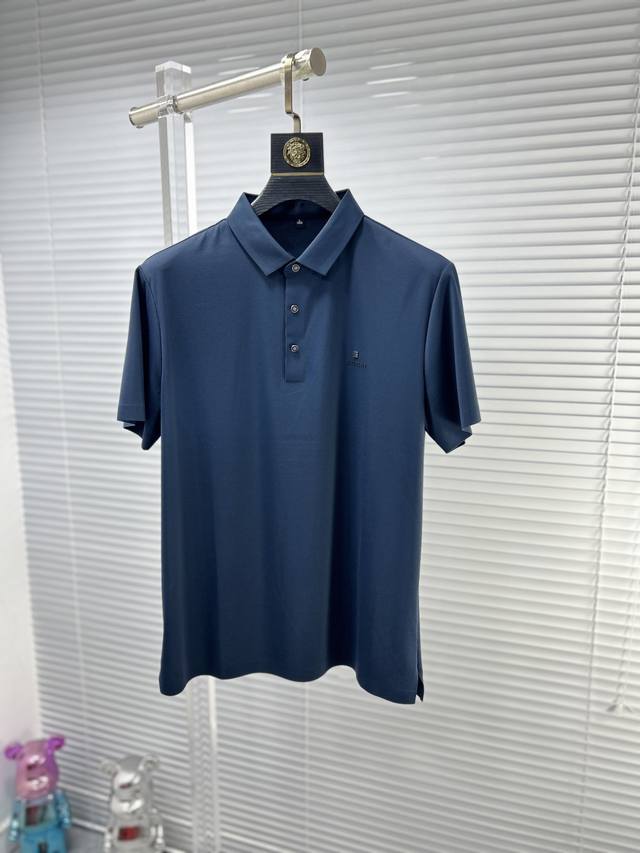 Giv*纪梵希 Ss24夏季新款翻领polo衫 雍容华贵的品牌风格，客供进口面料，手感丝滑细腻有光泽， 做出来的衬衫也是版型垂顺挺括，并且还抗皱抗起球，贴身穿着