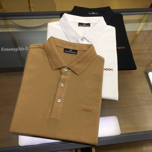 专柜新品 Z.Zegn... S-2Xl 2024春夏新品 时尚polo 翻领短袖 高级定制百搭款式 任何人都可以轻松驾驭 面料全订制工艺 胸前奢华经典品牌lo