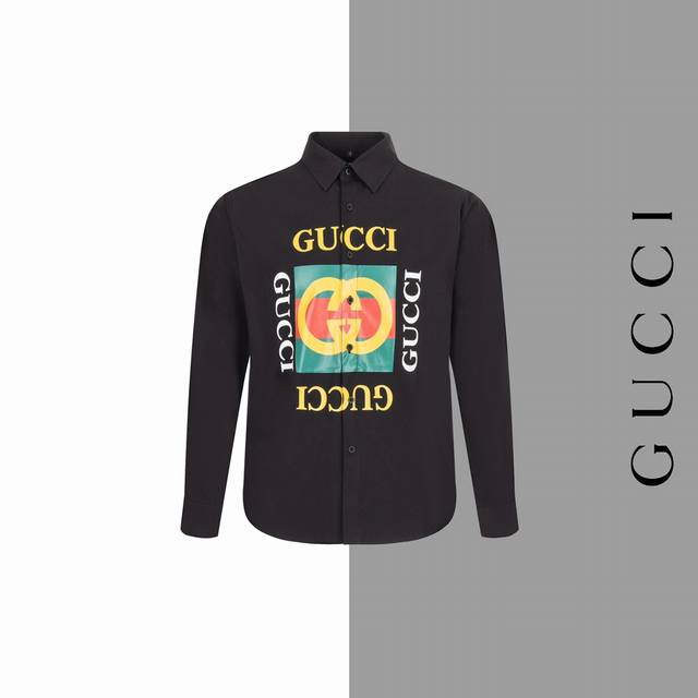 款号 G47 古驰彩色大标字母印花衬衫外套 Gucci 官网一致款式 面料：纯棉平纹涂层衬衫布料 工艺：进口机器白墨直喷技术 配套：三标齐全 纸板 油纸 码贴包