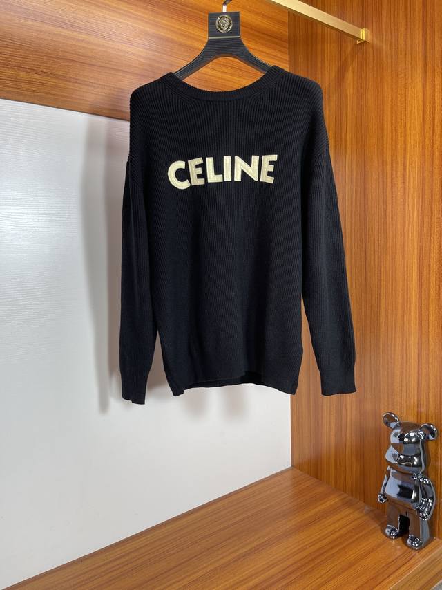 Celine 赛琳 2024年春夏新品上新 三标齐全 圆领毛衫毛衣 好货不用过多介绍 看细节 专柜码数：S-Xxl 175 140建议m，