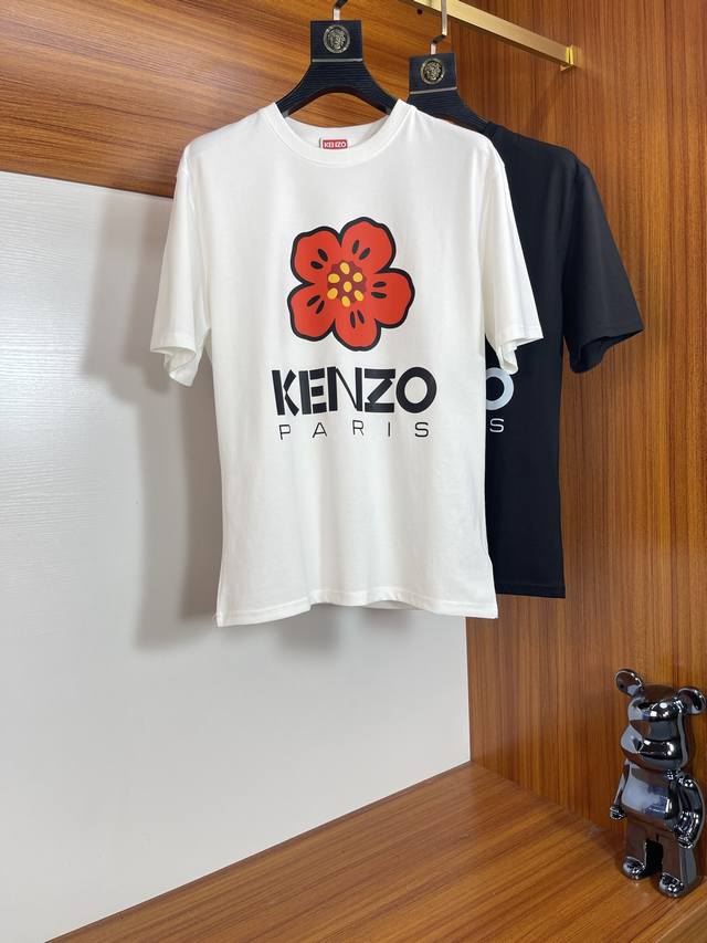 Kenzo 2024年春夏新品上新 三标齐全 圆领短袖t恤 好货不用过多介绍 看细节 专柜码数：M-Xxl 175 140建议m 码数偏大