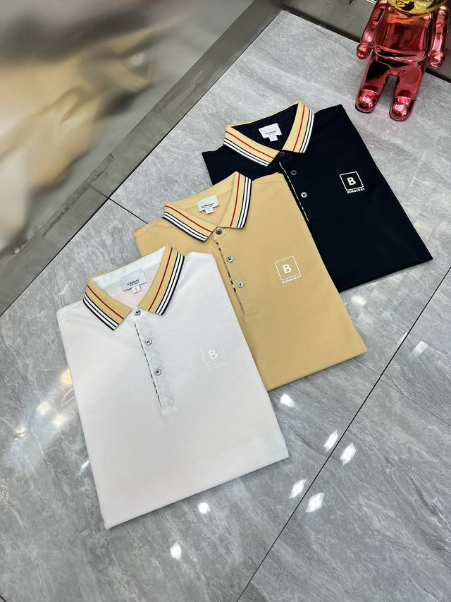 Burberry 巴宝莉 2024春夏新品 三标齐全 翻领短袖polo衫 好货不用过多介绍 看细节 专柜码数：M-4Xl 175 140建议l，