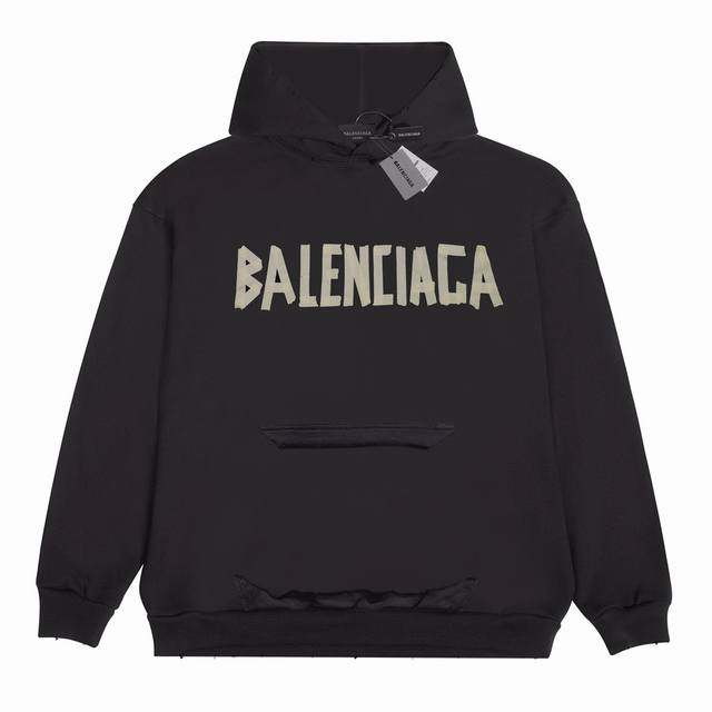 新款卫衣 款号 V22 Balenciaga 巴黎世家 新款印花logo连帽卫衣帽 颜色： 巴黎世家balenciaga是时尚界最有影响力的品牌之一