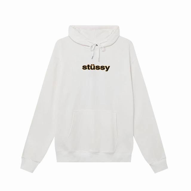 款号hn907 高品质版本，区别通货 Stussy 斯图西 双s型链条字母印花男女连帽卫衣 面料精选390克毛圈面料 手感柔软舒适 吸汗透气.高克重 百搭款