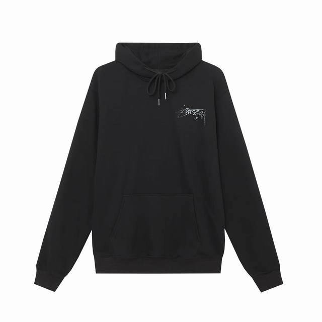 款号hn902 高品质版本，区别通货 Stussy 斯图西 水银效果字母印花男女同款连帽卫衣 面料精选390克毛圈面料 手感柔软舒适 吸汗透气. 高克重 百