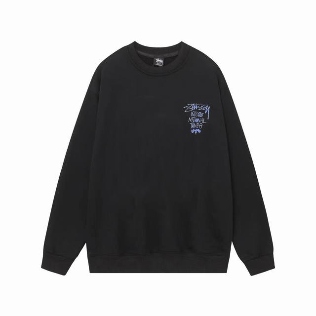 款号hn123 高品质版本，区别通货 Stussy 斯图西 城市手写标语字母印花男女卫衣 面料精选390克毛圈面料 手感柔软舒适 吸汗透气. 百搭款 原单品