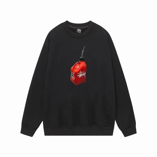 款号hn113 高品质版本，区别通货 Stussy 斯图西 Fueled Tee 油罐图案字母印花男女卫衣 面料精选390克毛圈面料 手感柔软舒适 吸汗透气.