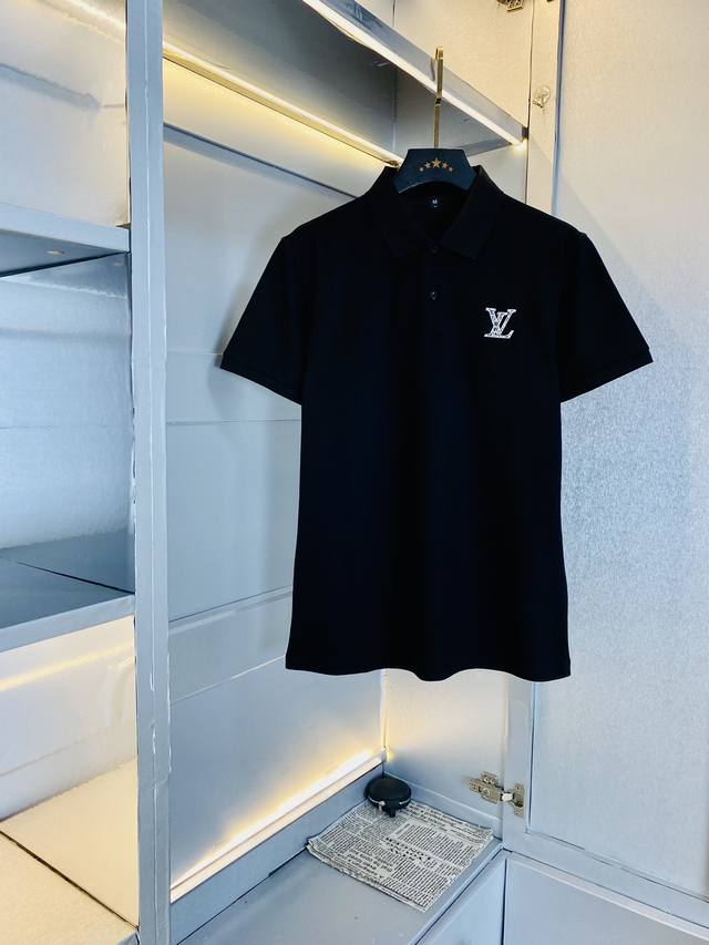 穿190斤路易威登lv 原单品质 2024最新款衣服 男装翻领短袖 精选专柜订制顶级进口面料 所有细节做工完美1比1复刻 还原正品百分百 原版五金 高端订制辅料