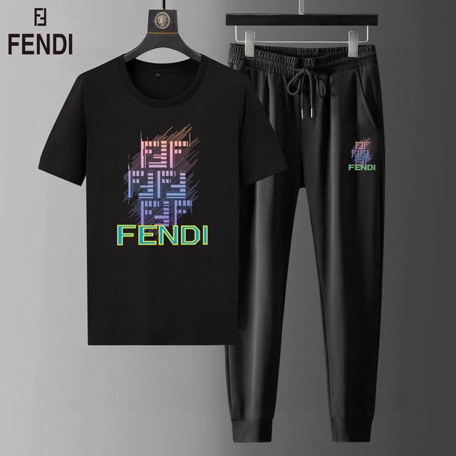 Fendi 芬迪 胖子福音 2024官网同款.世界知名奢侈品牌.夏季男士 双丝光 高品质货套装 采用进口原单面料 ，当季时尚潮流款，百搭爆款。简洁大方，精密的车