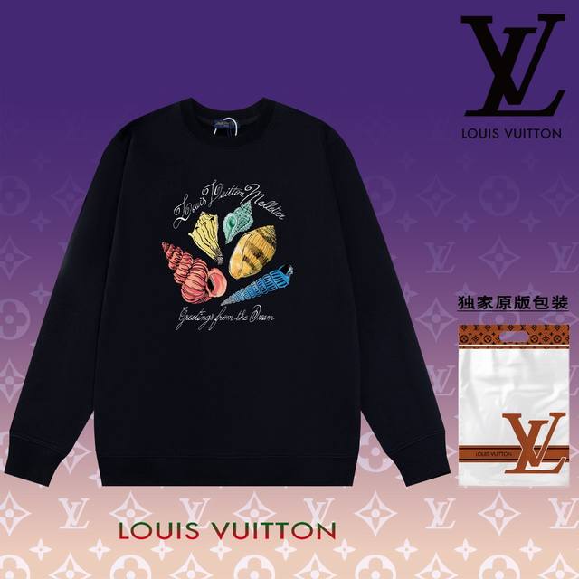 顶级版本 官网品质 路易威登 Louis Vuitton 现货秒发 2024秋冬新款毛圈卫衣 搭配重工高端数码3D个性logo印花工艺，设计独特，做工细致完美高