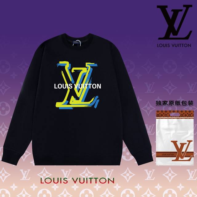 顶级版本 官网品质 路易威登 Louis Vuitton 现货秒发 2024秋冬新款毛圈卫衣 搭配重工高端数码3D个性logo印花工艺，设计独特，做工细致完美高