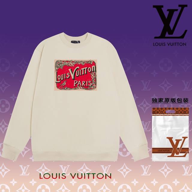 顶级版本 官网品质 路易威登 Louis Vuitton 现货秒发 2024秋冬新款毛圈卫衣 搭配重工高端数码3D个性logo印花工艺，设计独特，做工细致完美高