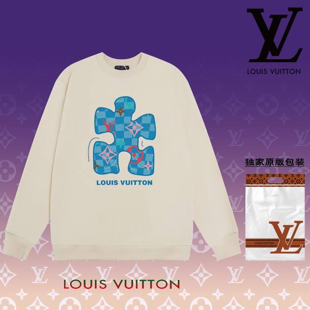 顶级版本 官网品质 路易威登 Louis Vuitton 现货秒发 2024秋冬新款毛圈卫衣 搭配重工高端数码3D个性logo印花工艺，设计独特，做工细致完美高