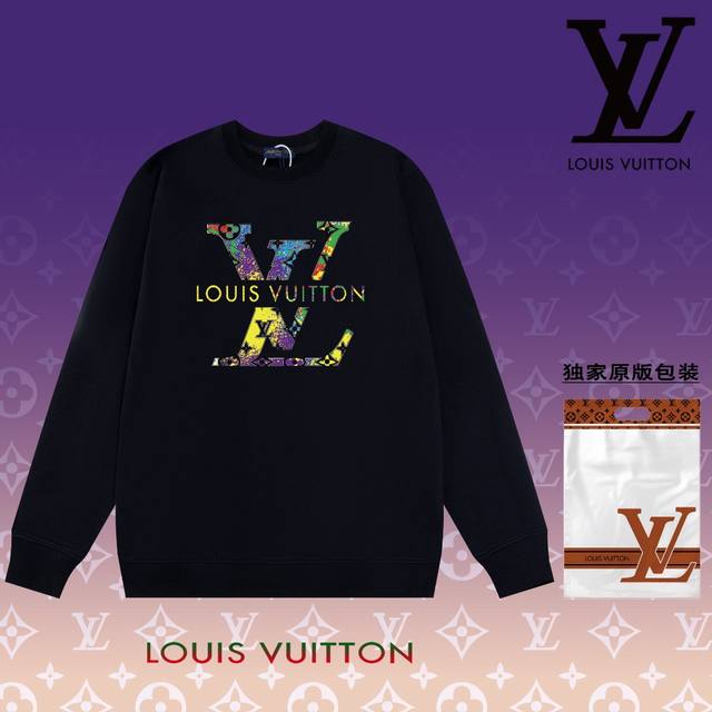 顶级版本 官网品质 路易威登 Louis Vuitton 现货秒发 2024秋冬新款毛圈卫衣 搭配重工高端数码3D个性logo印花工艺，设计独特，做工细致完美高