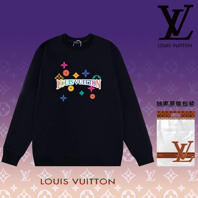 顶级版本 官网品质 路易威登 Louis Vuitton 现货秒发 2024秋冬新款毛圈卫衣 搭配重工高端数码3D个性logo印花工艺，设计独特，做工细致完美高