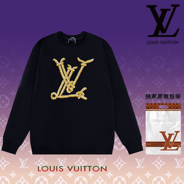 顶级版本 官网品质 路易威登 Louis Vuitton 现货秒发 2024秋冬新款毛圈卫衣 搭配重工高端数码3D个性logo印花工艺，设计独特，做工细致完美高