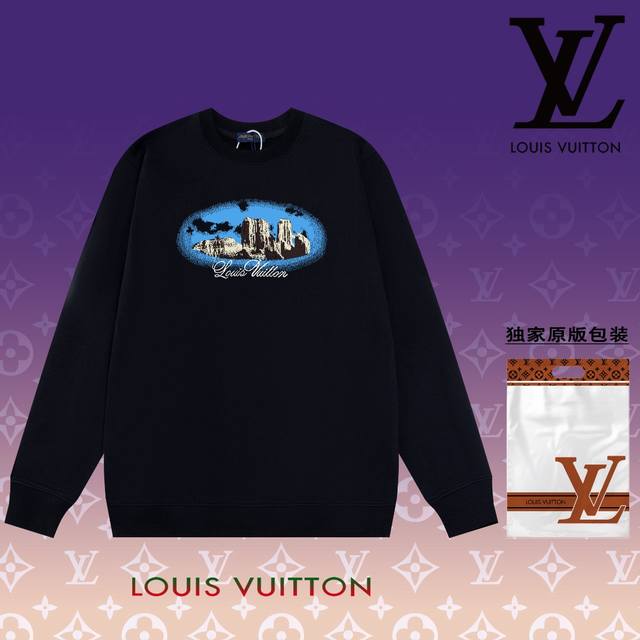 顶级版本 官网品质 路易威登 Louis Vuitton 现货秒发 2024秋冬新款毛圈卫衣 搭配重工高端数码3D个性logo印花工艺，设计独特，做工细致完美高