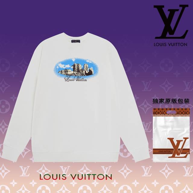 顶级版本 官网品质 路易威登 Louis Vuitton 现货秒发 2024秋冬新款毛圈卫衣 搭配重工高端数码3D个性logo印花工艺，设计独特，做工细致完美高